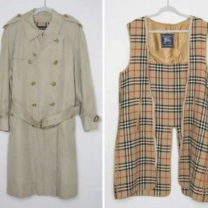 Vintage Burberry Men's Trenchcoat and Warming Liner 52L